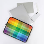LGBT Pride Rainbow Plaid Pattern Print Laptop Sleeve