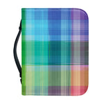 LGBT Pride Rainbow Plaid Pattern Print Leather Bible Cover