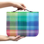 LGBT Pride Rainbow Plaid Pattern Print Leather Bible Cover