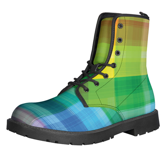 LGBT Pride Rainbow Plaid Pattern Print Backpack