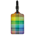 LGBT Pride Rainbow Plaid Pattern Print Luggage Tag