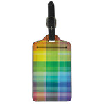 LGBT Pride Rainbow Plaid Pattern Print Luggage Tag