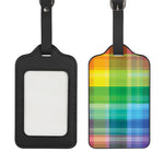 LGBT Pride Rainbow Plaid Pattern Print Luggage Tag