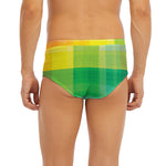 LGBT Pride Rainbow Plaid Pattern Print Men's Briefs