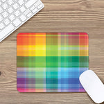 LGBT Pride Rainbow Plaid Pattern Print Mouse Pad