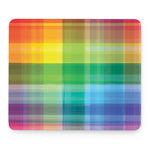 LGBT Pride Rainbow Plaid Pattern Print Mouse Pad