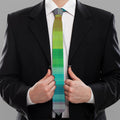 LGBT Pride Rainbow Plaid Pattern Print Necktie