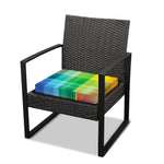 LGBT Pride Rainbow Plaid Pattern Print Outdoor Seat Cushion Cover