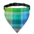 LGBT Pride Rainbow Plaid Pattern Print Over The Collar Dog Bandana