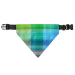 LGBT Pride Rainbow Plaid Pattern Print Over The Collar Dog Bandana