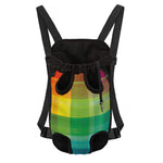 LGBT Pride Rainbow Plaid Pattern Print Pet Carrier Backpack