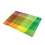 LGBT Pride Rainbow Plaid Pattern Print Pet Cooling Mat Cover