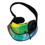 LGBT Pride Rainbow Plaid Pattern Print Pet Sling Carrier