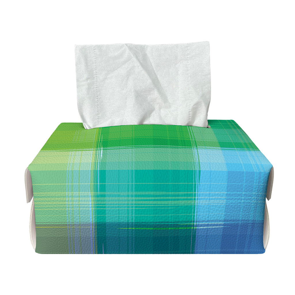 LGBT Pride Rainbow Plaid Pattern Print Rectangle Tissue Box Cover