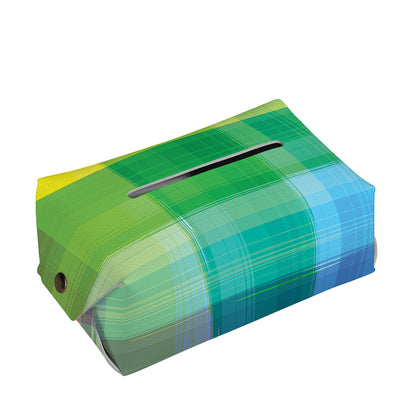 LGBT Pride Rainbow Plaid Pattern Print Rectangle Tissue Box Cover