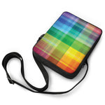 LGBT Pride Rainbow Plaid Pattern Print Rectangular Crossbody Bag