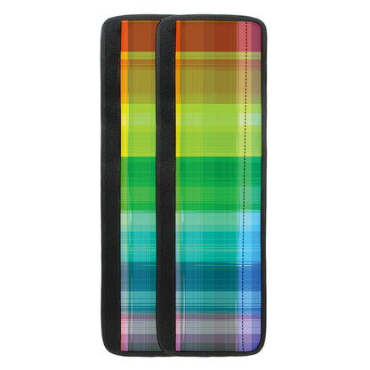 LGBT Pride Rainbow Plaid Pattern Print Refrigerator Handle Covers