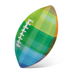 LGBT Pride Rainbow Plaid Pattern Print Rugby Ball