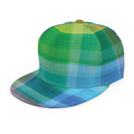 LGBT Pride Rainbow Plaid Pattern Print Snapback Cap