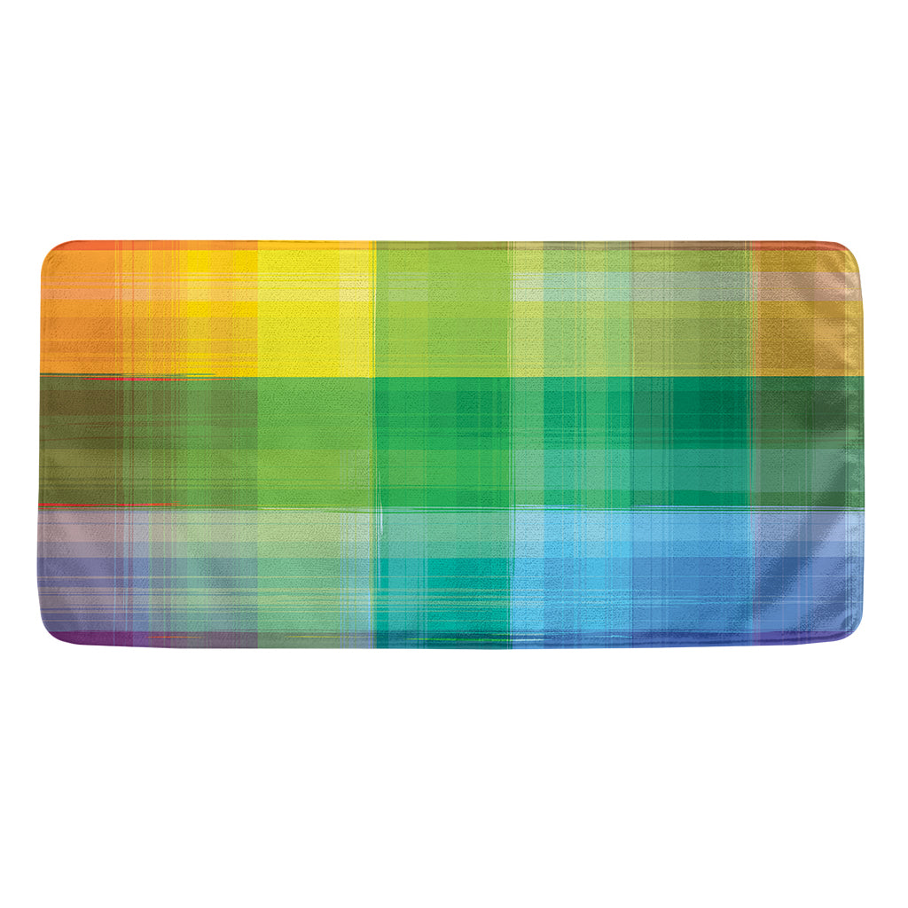 LGBT Pride Rainbow Plaid Pattern Print Towel
