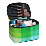 LGBT Pride Rainbow Plaid Pattern Print Travel Makeup Bag