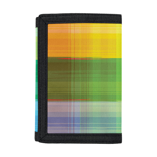 LGBT Pride Rainbow Plaid Pattern Print Trifold Wallet