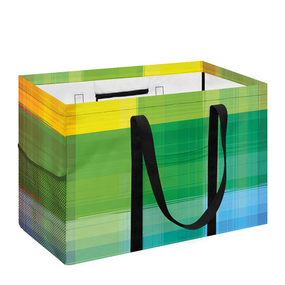 LGBT Pride Rainbow Plaid Pattern Print Utility Tote Bag
