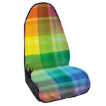 LGBT Pride Rainbow Plaid Pattern Print Waterproof Car Seat Cover