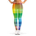 LGBT Pride Rainbow Plaid Pattern Print Women's Leggings