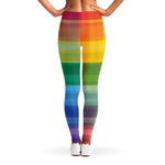 LGBT Pride Rainbow Plaid Pattern Print Women's Leggings