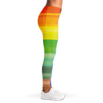 LGBT Pride Rainbow Plaid Pattern Print Women's Leggings