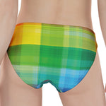 LGBT Pride Rainbow Plaid Pattern Print Women's Panties