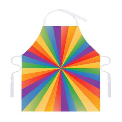 LGBT Pride Rainbow Rays Print Adjustable Apron