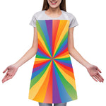 LGBT Pride Rainbow Rays Print Adjustable Apron