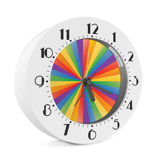 LGBT Pride Rainbow Rays Print Alarm Clock