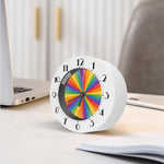 LGBT Pride Rainbow Rays Print Alarm Clock
