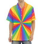 LGBT Pride Rainbow Rays Print Aloha Shirt