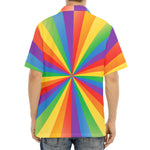 LGBT Pride Rainbow Rays Print Aloha Shirt