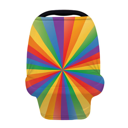 LGBT Pride Rainbow Rays Print Baby Seat Cover