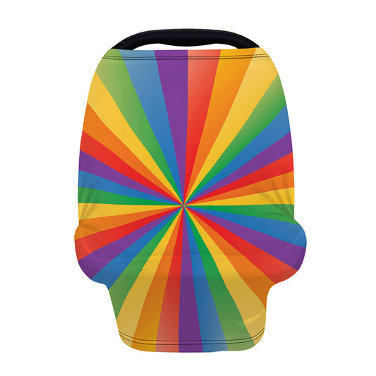 LGBT Pride Rainbow Rays Print Baby Seat Cover