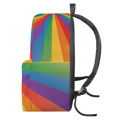 LGBT Pride Rainbow Rays Print Backpack