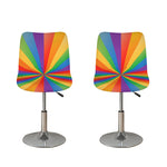 LGBT Pride Rainbow Rays Print Bar Stool Covers