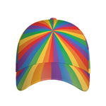 LGBT Pride Rainbow Rays Print Baseball Cap