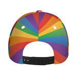 LGBT Pride Rainbow Rays Print Baseball Cap
