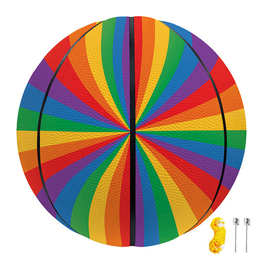 LGBT Pride Rainbow Rays Print Basketball