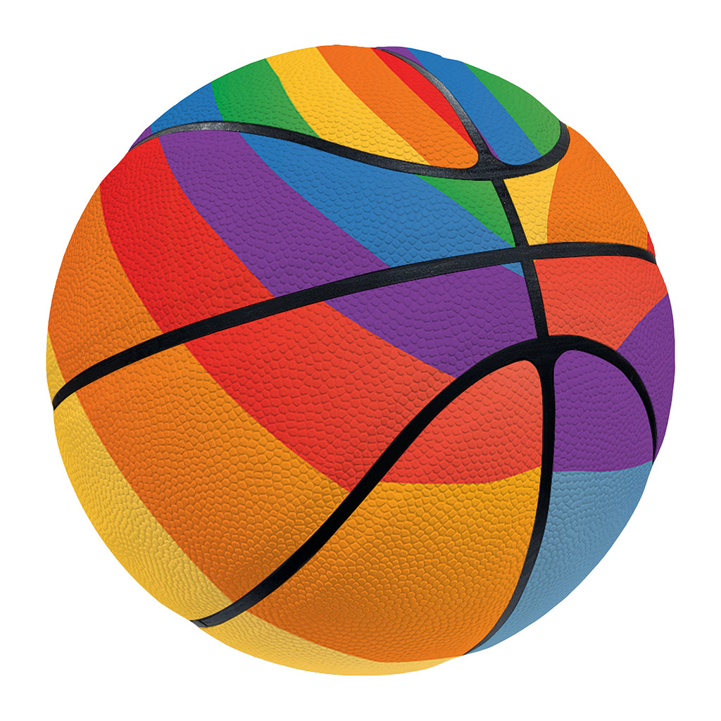 LGBT Pride Rainbow Rays Print Basketball