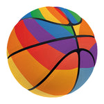 LGBT Pride Rainbow Rays Print Basketball