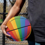 LGBT Pride Rainbow Rays Print Basketball