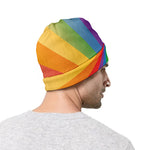 LGBT Pride Rainbow Rays Print Beanie