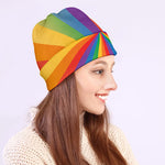 LGBT Pride Rainbow Rays Print Beanie